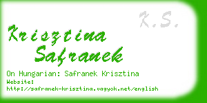 krisztina safranek business card